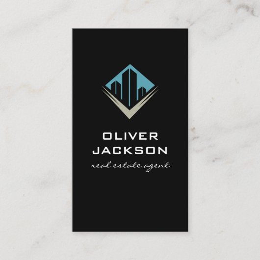 Makelaar | Gebouw Icoon Visitekaartje (Voorkant)