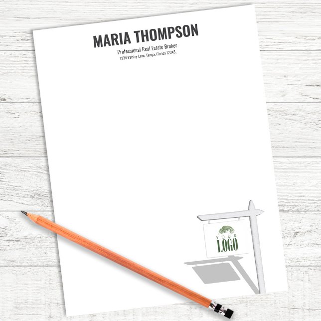 Makelaar gepersonaliseerd briefhoofd (Real Estate Custom Letterhead)