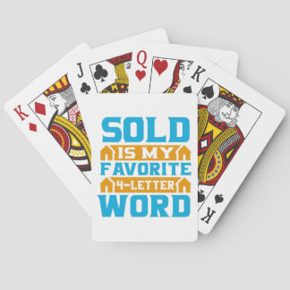 Makelaar Geschenk | VERKOCHT Is Mijn Favoriete 4-L Pokerkaarten