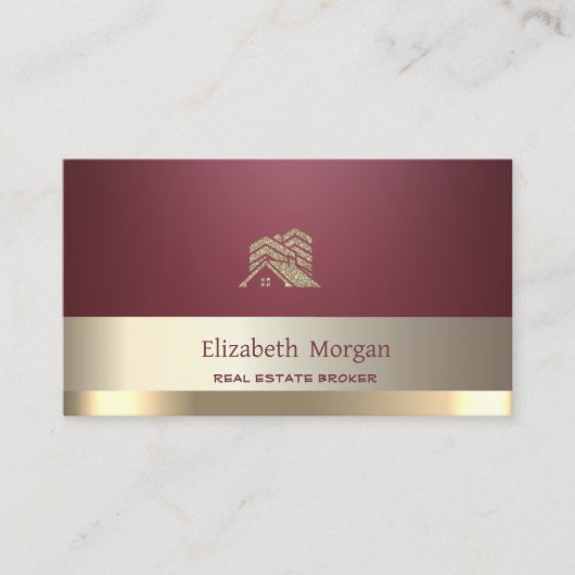 Makelaar Glitter House Roof Bourgondië Visitekaartje (Voorkant)