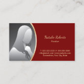 Makelaar Gold House makelaar rode foto Visitekaartje (Achterkant)