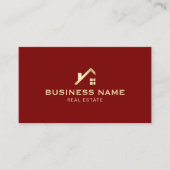 Makelaar Gold House makelaar rode foto Visitekaartje (Voorkant)