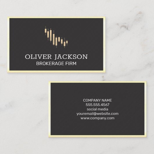 Makelaar | Goudlux-grens Visitekaartje (Voorkant / Achterkant)
