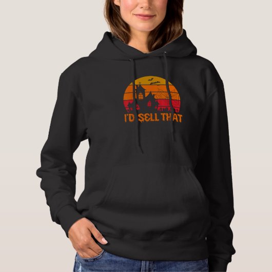 Makelaar Halloween Ik zou die makelaar verkopen Hoodie (Voorkant)