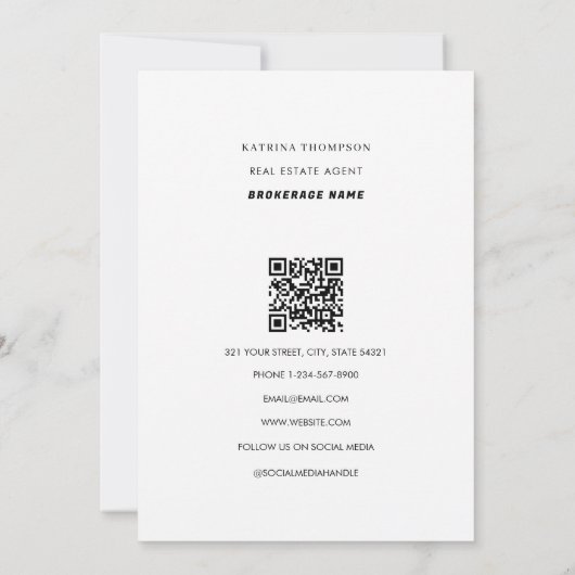 Makelaar Happy Home Jubileum Bedankkaart (Achterkant)