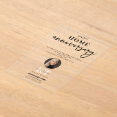 Makelaar Happy Home Jubileum Dank u Acryl Uitnodigingen (Laagn)