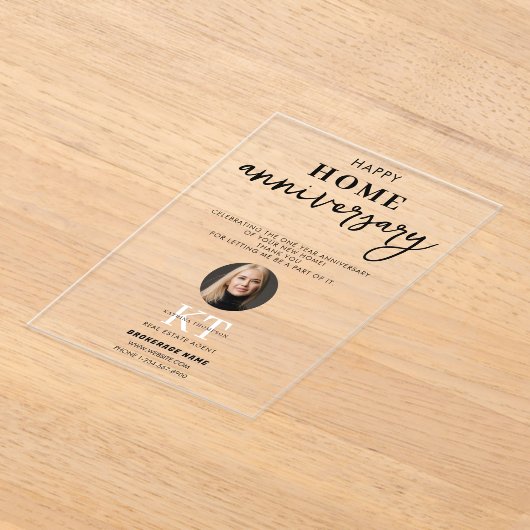 Makelaar Happy Home Jubileum Dank u Acryl Uitnodigingen (Laagn)