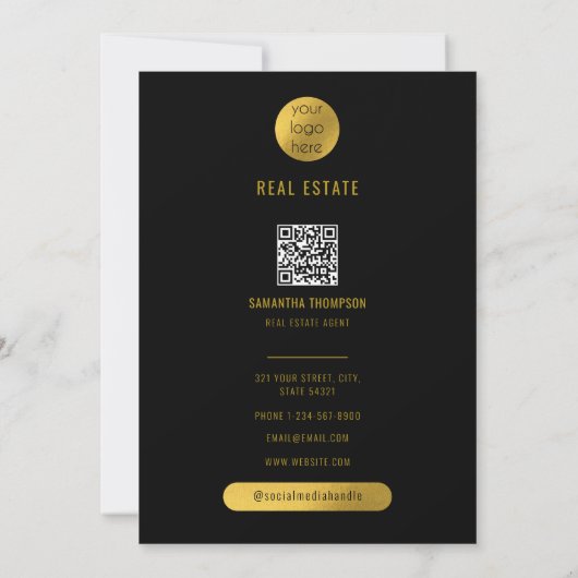 Makelaar Happy Home Jubileum Notitiekaartje (Achterkant)