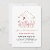 Makelaar Happy Valentine's Day | Thuis is het hart Kaart (Voorkant)