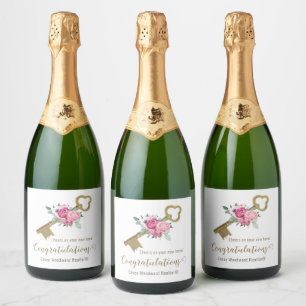 makelaar   Hartelijk gefeliciteerd met uw nieuwe w Sparkling Wijnetiket