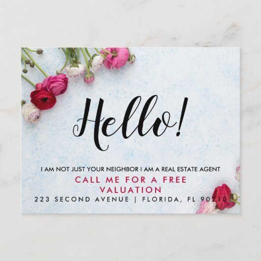 Makelaar HELLO CARD Aankondigingskaart (Voorkant)