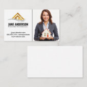 Makelaar houdt huis | Zakenvrouw Visitekaartje (Voorkant / Achterkant)