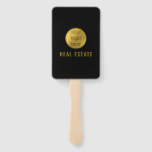 Makelaar Huis Bieden Veiling Paddle Handwaaier (Achterkant)