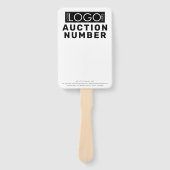 Makelaar Huis Bieden Veiling Paddle Handwaaier (Voorkant)