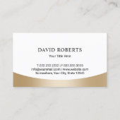 Makelaar Huis Dak Logo Modern Goud Visitekaartje (Achterkant)