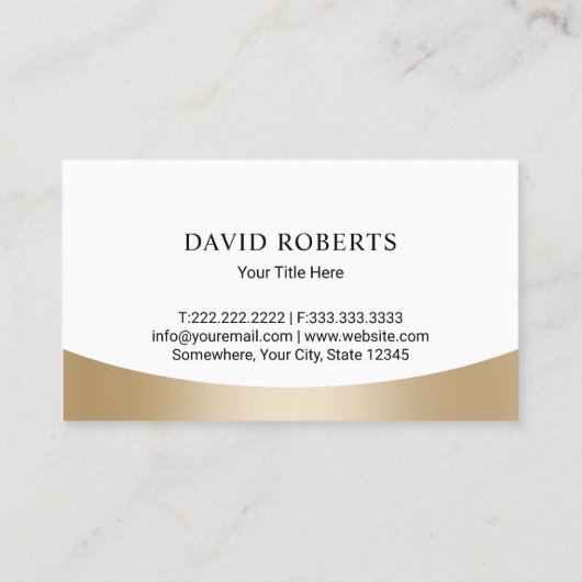 Makelaar Huis Dak Logo Modern Goud Visitekaartje (Achterkant)