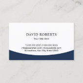 Makelaar Huis Dak Logo Modern Navy Blue Visitekaartje (Achterkant)