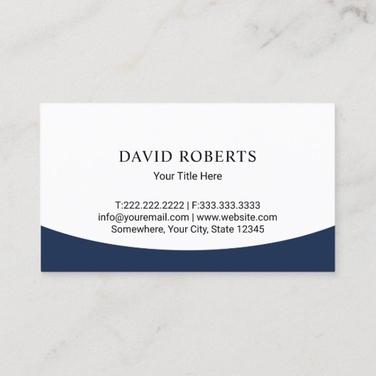 Makelaar Huis Dak Logo Modern Navy Blue Visitekaartje (Achterkant)