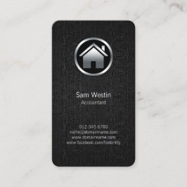 Makelaar Huis Zwart Grunge Visitekaartje