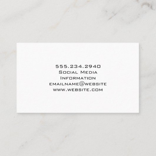 makelaar | huisdak | zwart leder visitekaartje (Achterkant)