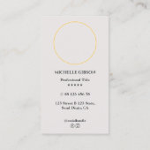 Makelaar Hypotheek Lucky Gold Key Photo Light Sand Visitekaartje (Achterkant)