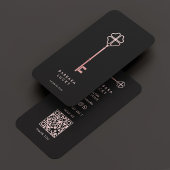 Makelaar Hypotheek Makelaar Elegant Zwart Rosegold Visitekaartje