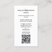 Makelaar Hypotheek Makelaar Monogram Minimaal Wit Visitekaartje (Achterkant)