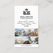 Makelaar Hypotheek Makelaar Monogram Minimaal Wit Visitekaartje (Voorkant)