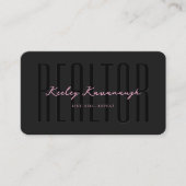 Makelaar Hypotheek Zwart Roze Makelaar Onroerend g Visitekaartje (Voorkant)