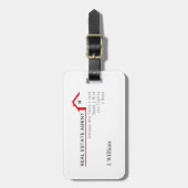 Makelaar iemand die een handje helpt bagagelabel (Voorkant verticaal)