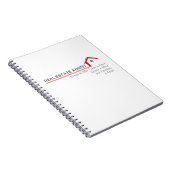 Makelaar iemand die een handje helpt notitieboek (Rechterzijde)