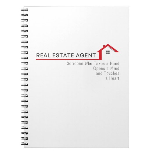 Makelaar iemand die een handje helpt notitieboek (Voorkant)