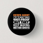 Makelaar Ik probeer dingen grappig te zeggen Ronde Button 3,2 Cm (Voorkant)