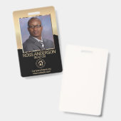Makelaar in het zwart en goud badge (Voor- en achterkant)