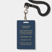 Makelaar in onroerend goed | Aangepast logo vastgo Badge (Achterkant met lanyard)