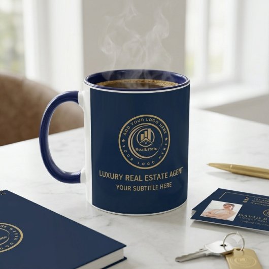 Makelaar in onroerend goed | Aangepast logo voor m Mok