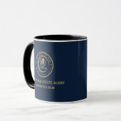 Makelaar in onroerend goed | Aangepast logo voor m Mok (Voorkant links)