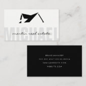 makelaar in onroerend goed | Bovenkant dakpictogra Visitekaartje (Voorkant / Achterkant)