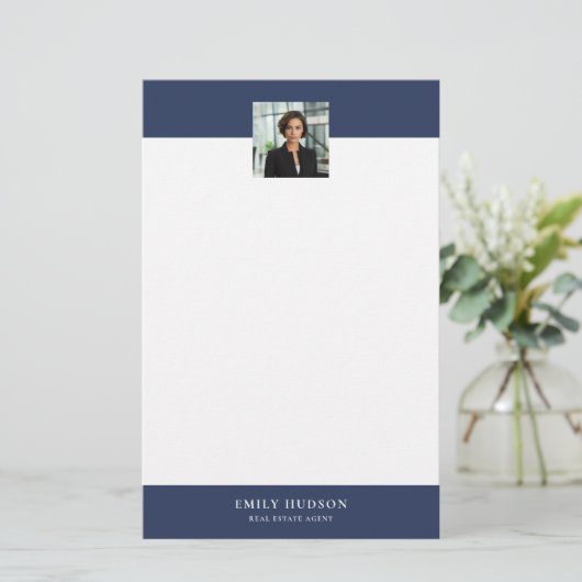 Makelaar in onroerend goed briefpapier (Staand voorkant)