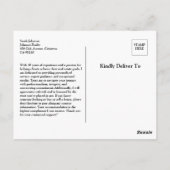 makelaar in onroerend goed dank u aan de klant briefkaart (Achterkant)