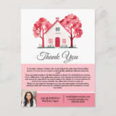 makelaar in onroerend goed dank u aan de klant briefkaart (Voorkant)