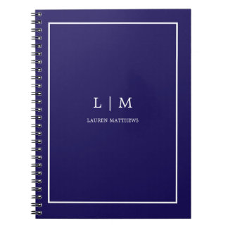 makelaar in onroerend goed eenvoudig blauw minimal notitieboek
