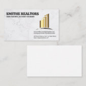 makelaar in onroerend goed | Gouden wolkenkrabbers Afsprakenkaartje (Voorkant / Achterkant)