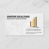 makelaar in onroerend goed | Gouden wolkenkrabbers Afsprakenkaartje (Voorkant)