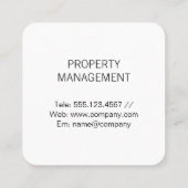 makelaar in onroerend goed | Home Verkoper | Rode  Vierkante Visitekaartje (Achterkant)