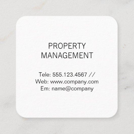 makelaar in onroerend goed | Home Verkoper | Rode  Vierkante Visitekaartje (Achterkant)