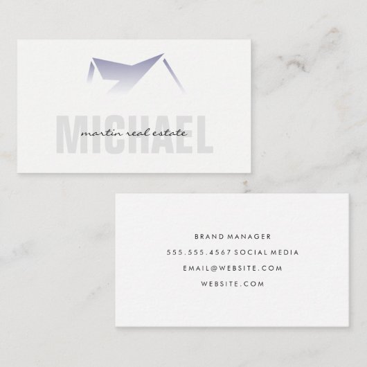 makelaar in onroerend goed | Hoogste pictogramverl Visitekaartje (Voorkant / Achterkant)