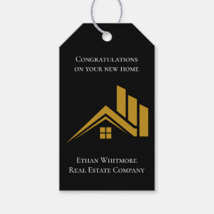 Makelaar in onroerend goed Huis Bedrijf Cadeaulabel