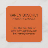 makelaar in onroerend goed | Huis en gebouwen | QR Vierkante Visitekaartje (Achterkant)