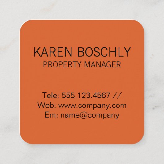 makelaar in onroerend goed | Huis en gebouwen | QR Vierkante Visitekaartje (Achterkant)